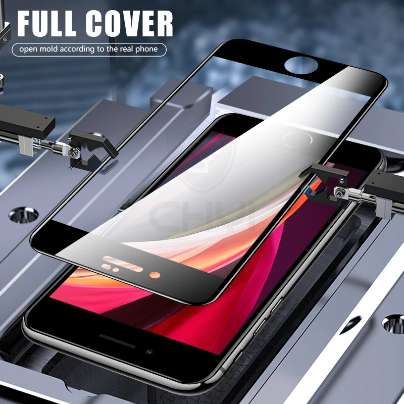 Закаленное стекло с полным покрытием для iPhone 11 Pro Max 6 6s 7 8 Plus 2 шт. защитная пленка