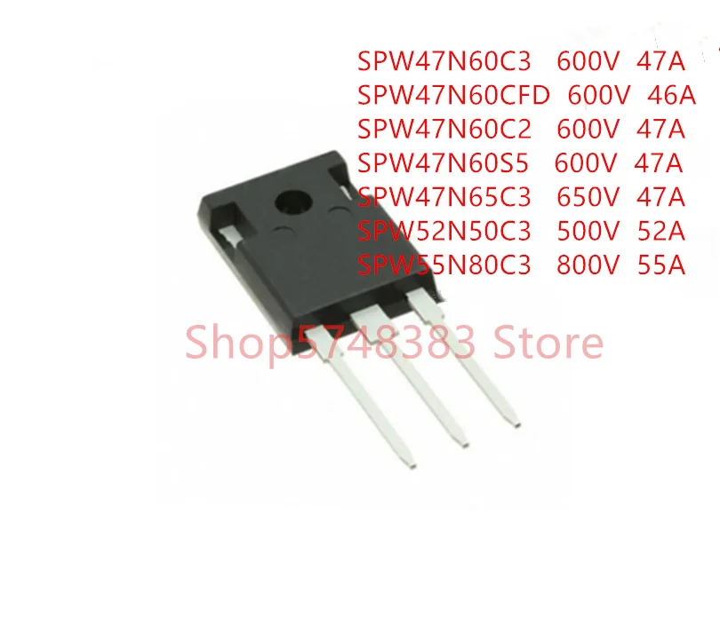 10 шт./лот SPW47N60C3 SPW47N60CFD SPW47N60C2 SPW47N60S5 SPW47N65C3 SPW52N50C3 SPW55N80C3 TO 247|Аксессуары для батарей и