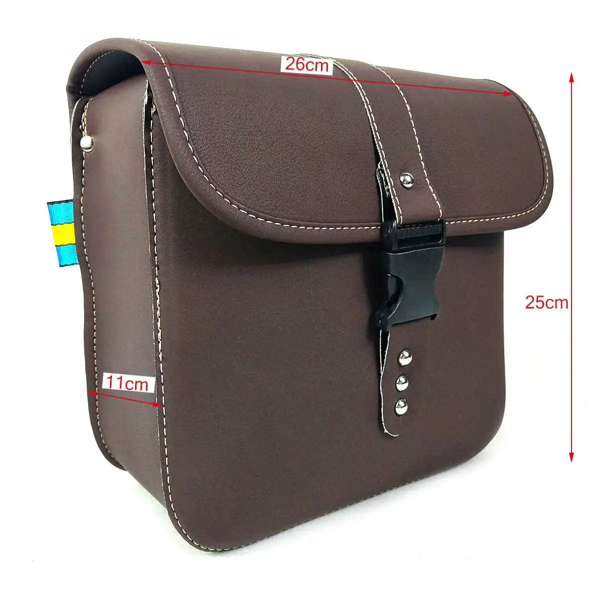 

Motorcycle Saddle Bags PU Leather Cafe Racer Side Tool Bag Luggage Storage Pouch Brown Universal For Honda/Yamaha/Suzuki