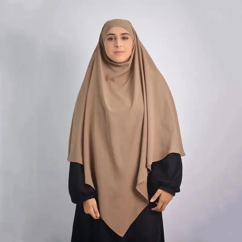 Eid preghiera indumento lungo Khimar donne islamiche Hijab top senza maniche Abaya Jilbab Ramadan Abayas abbigliamento arabo musulmano Niqab Hijab