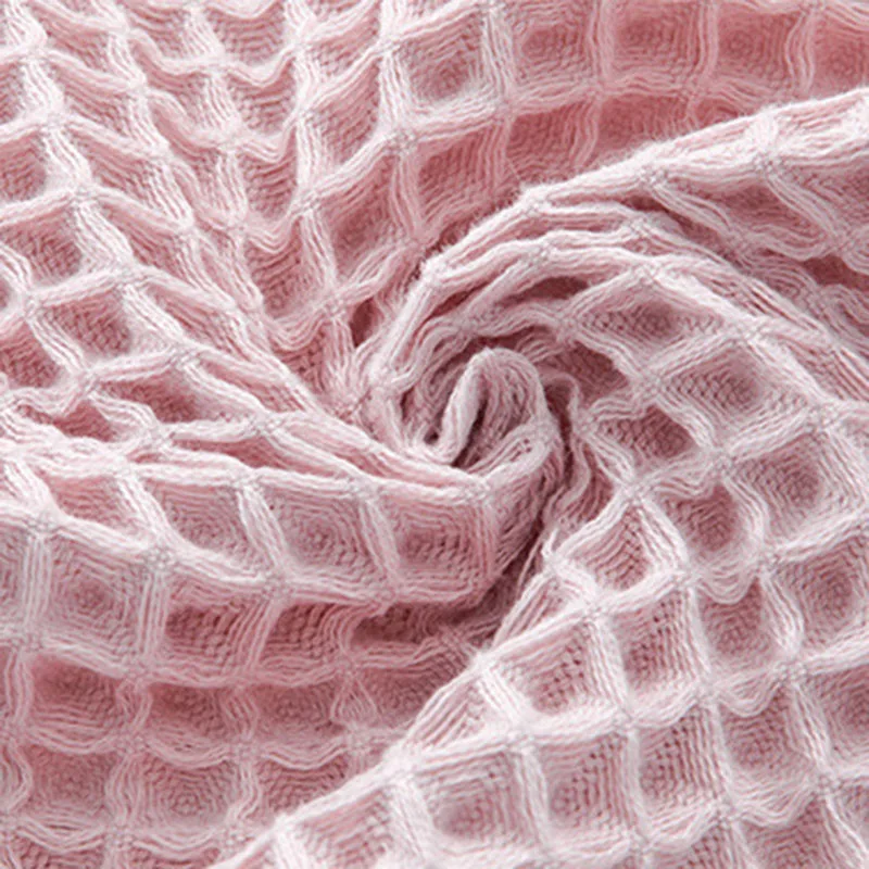 

Cotton Fiber Waffle Towel Plaid Travel Bath Towel Water Absorption Quick-drying Soft TT-best