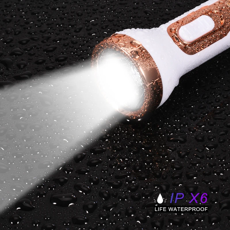 

COBA led flashlight cob portable spot light power bank 2000LM plastic usb rechargeable camp night lights lantern plastic shell