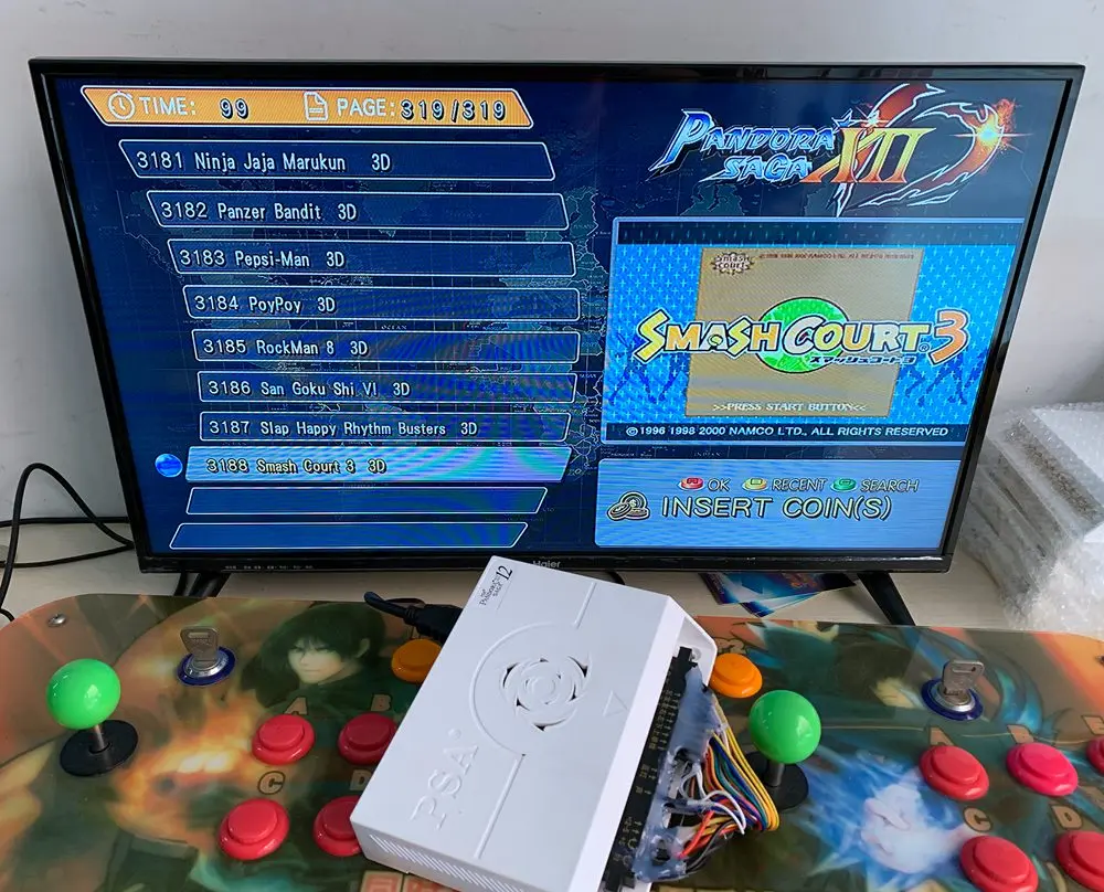 Pandora Saga, 12 коробок, 3188 в 1, аркадная версия Jamma, доска для аркадного шкафа, машина, монетное управление, видео, 3D игры, HDMI, VGA, CGA