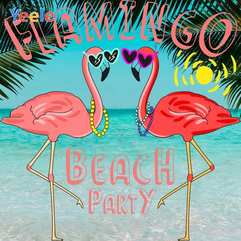 Yeele пляжные вечерние фотообои Фламинго морской пейзаж Декор фотографии фоны