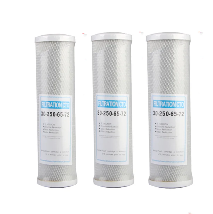 

3pcs Water Filter Activated Carbon Cartridge Filter 10 Inch Cartridge Replacement Purifier CTO Block Carbon Filter Waterpurifie