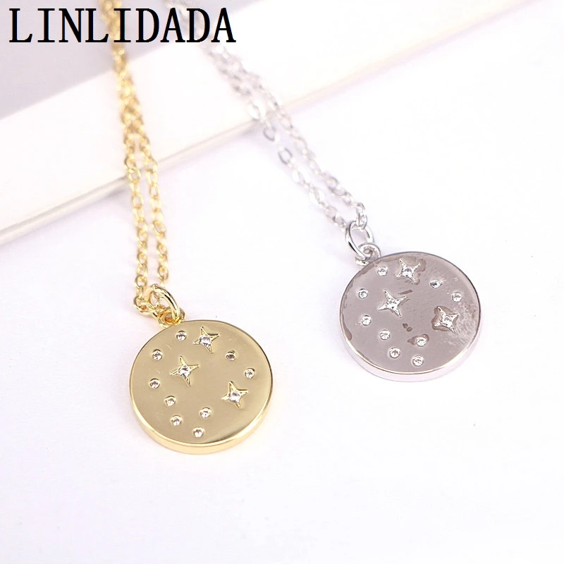 

Женское Ожерелье с круглым кубическим цирконием, 10 шт.