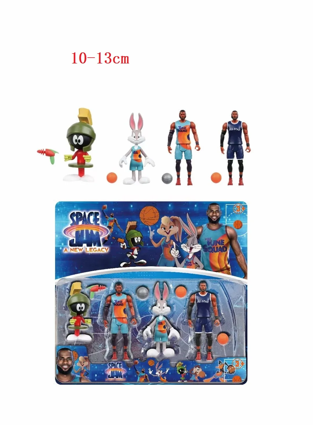 

6Pcs/Set movie Space Jam 2 A New Legacy Series Cartoon Action Figure LeBron James Bugs Bunny Toy model For Kids Christmas Gift