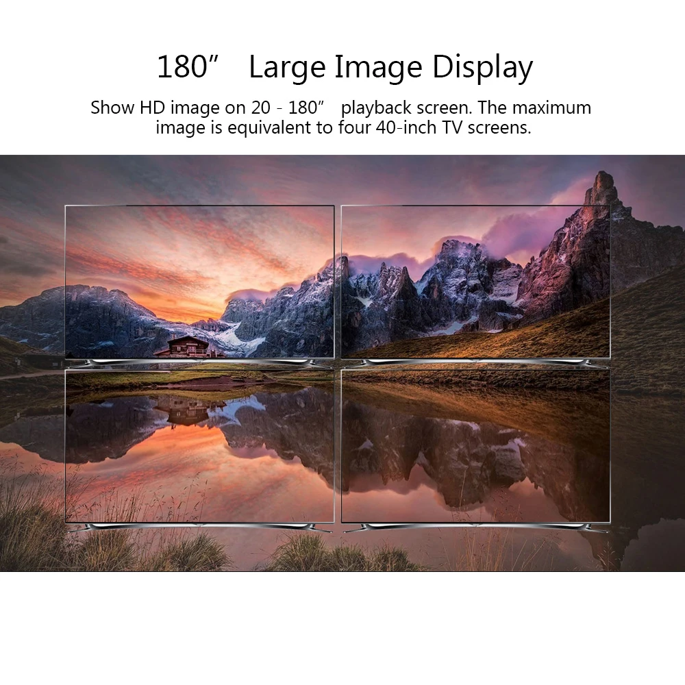Оригинальный VIVIBRIGHT C80 LCD Проектор для домашнего кинотеатра 1500 люмен 720P с