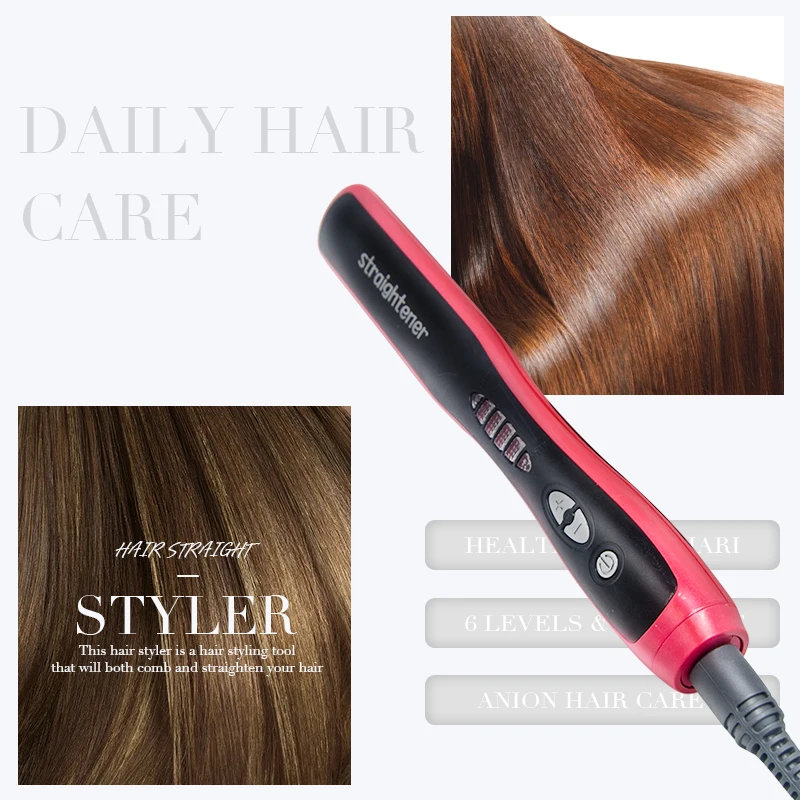 

Multifunctional Hair Straightener Hot Hair Brush Curling Iron Straightening Comb Men Beard Straightener Lady Hair Styling tools