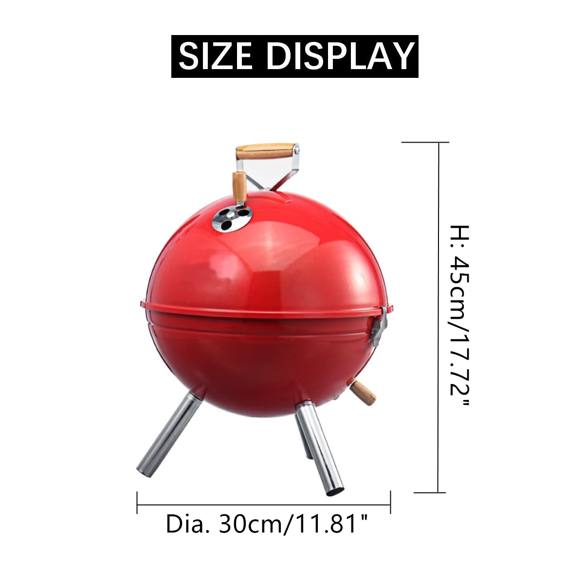 

New Portable Iron BBQ Grill Stove Household Barbecue Burning Oven Outdoor Camping Travel Charcoal Stove With Vent Red BBQ Tools