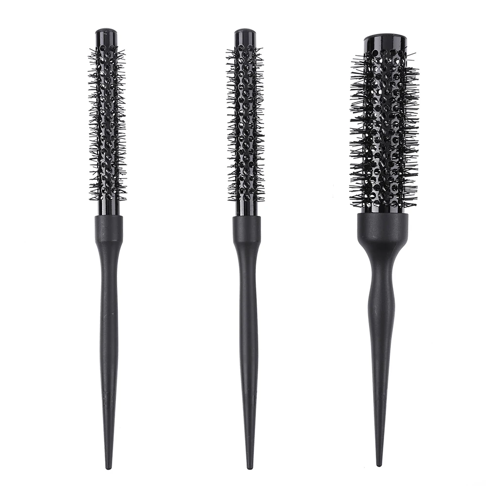 

Щетка Для волнистых вьющихся волос, расчески для салона натуральная пушистая круглая щетка для укладки волос, расческа для мокрых вьющихся ...