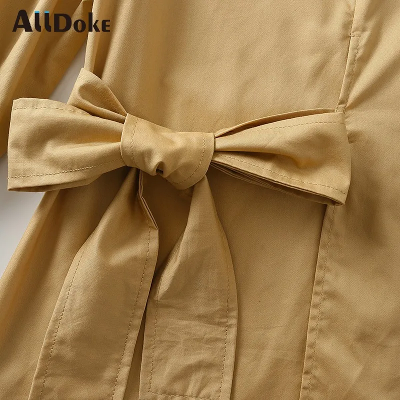

ALLDOKE khaki casual blouse women spring o neck lantern sleeve tops shirt femme vintage lady office blouses blusas mujer
