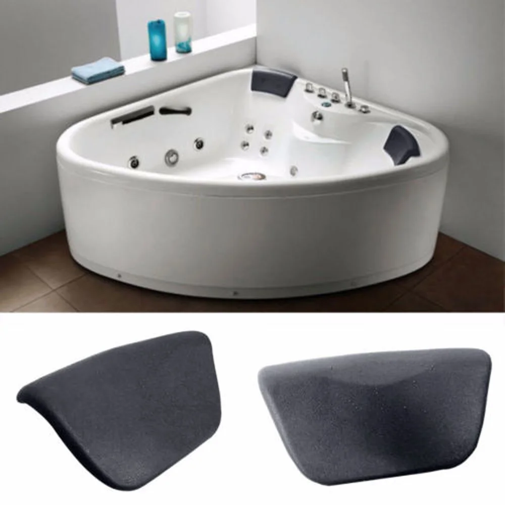 

Spa Bath Tub Pillow PU Bath Cushion With Non-Slip Suction Cups Ergonomic Home Spa Headrest For Relaxing Bath Pillow Bathtub