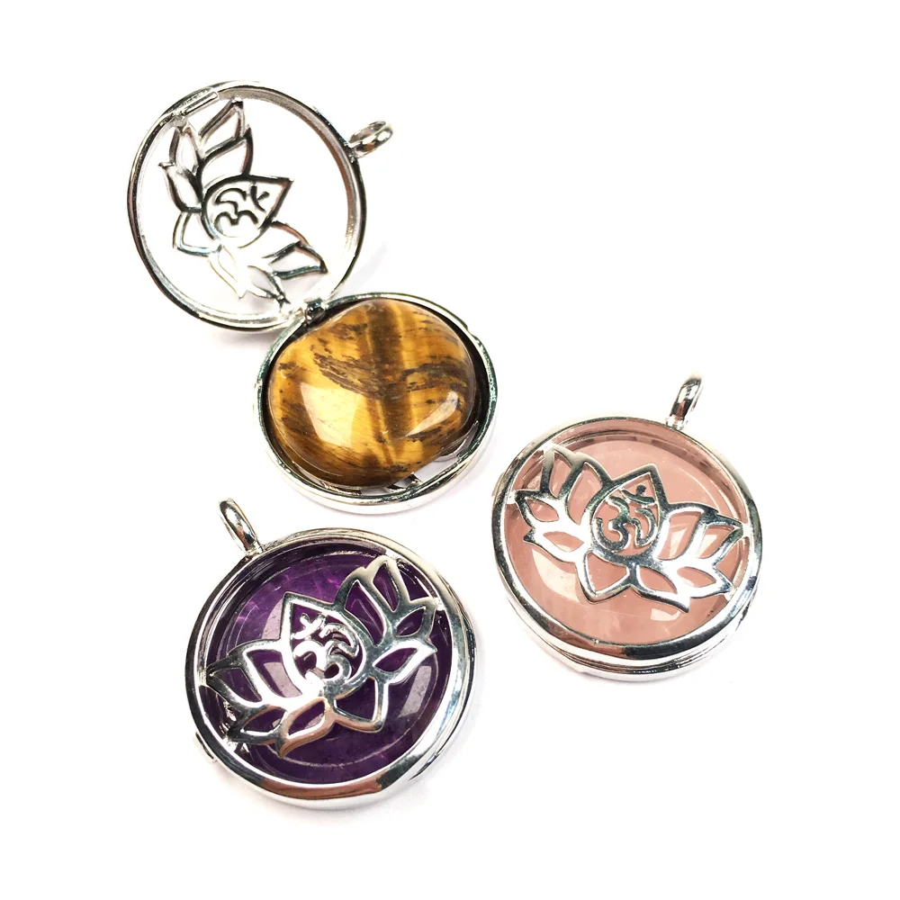 

Natural Stones Hollow Pendant alloy Cage With stone Pendant Pendants for Jewelry Making DIY Reiki Necklaces Accessories