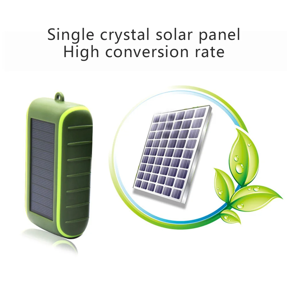 Solar Hand Crank Power Bank For Samsung S10 Waterproof LED Portable Dual USB PowerBank 6000/8000mAh External Battery Pack | Мобильные
