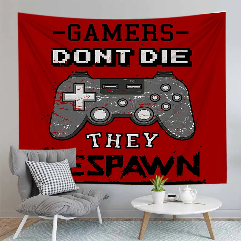 

Printed Tapestry Game Console Handle Throwing Cloth Window Decoration Boys Dormitory Hippie Tapestry Wall Hanging Decoration