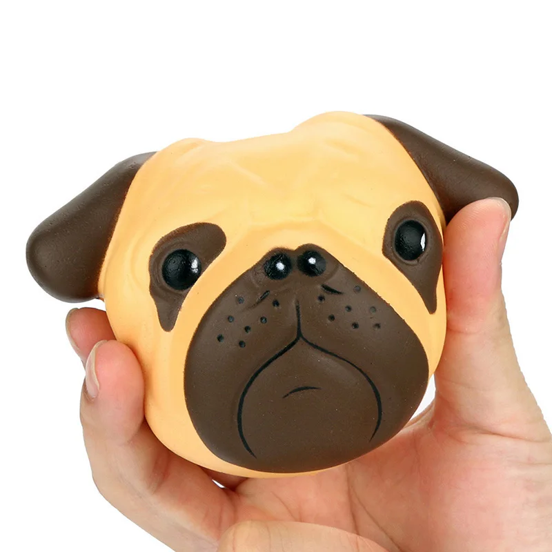 Squishy Kawaii Очаровательная голова собаки медленно поднимающиеся сжимаемые игрушки
