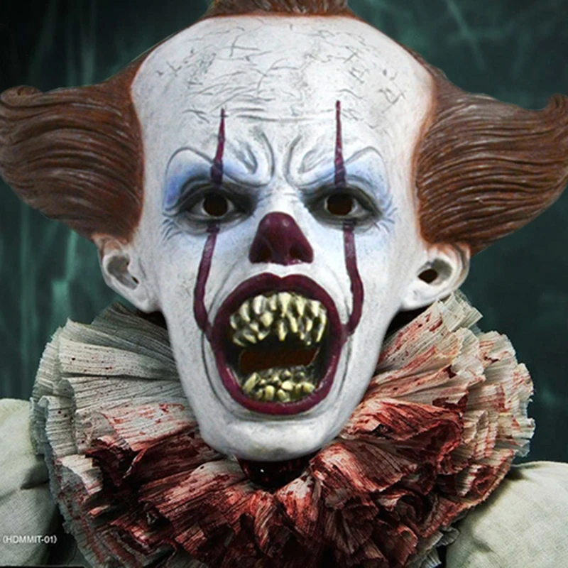 2020 фильм Stephen King's It 2 Джокер маска пеннивайза на все лицо ужас клоун латексная