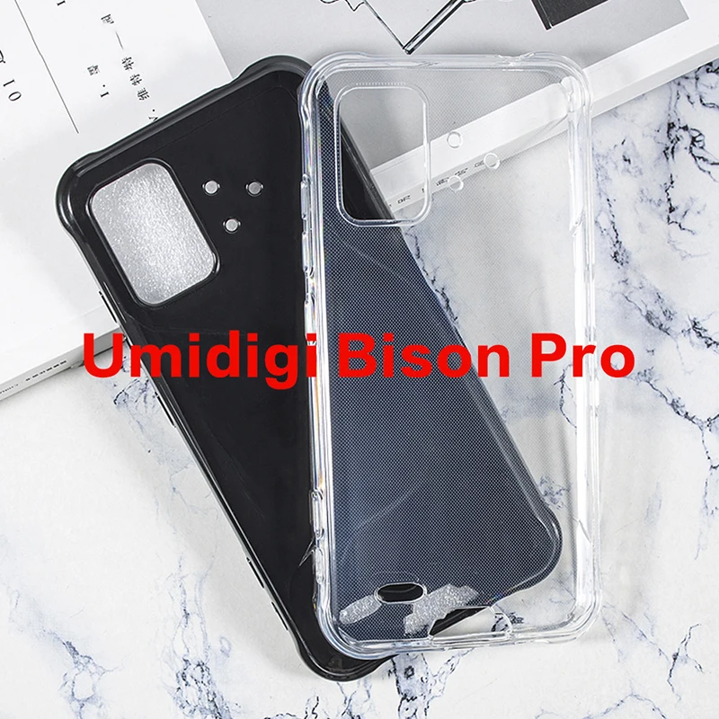 

Transparent Phone Case For Umidigi Bison Pro Silicone Case Dirt-resistant Soft Black TPU Case For Umidigi Bison Pro Back Cover