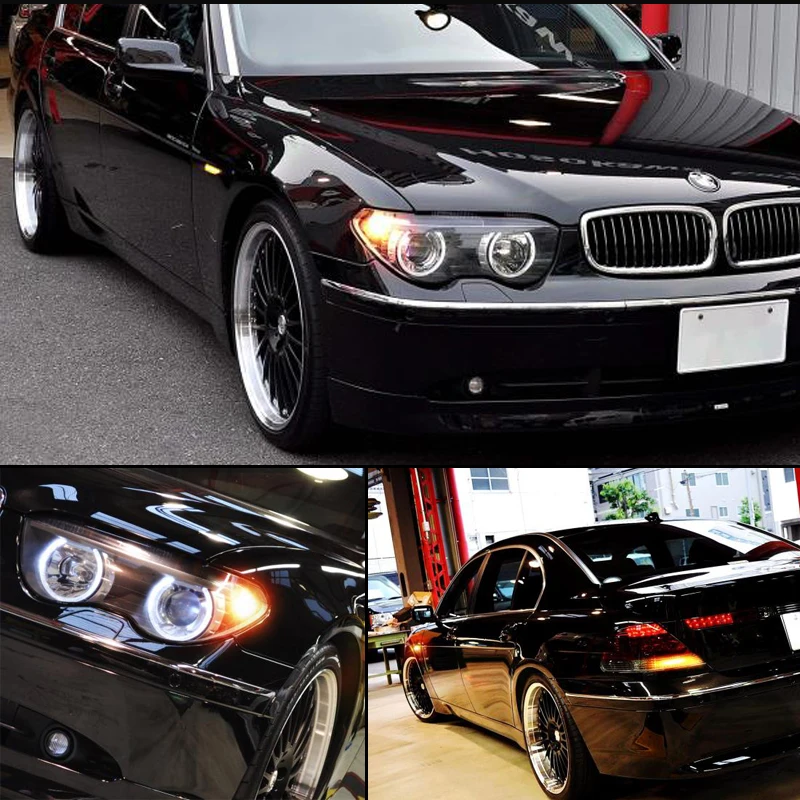 

iJDM For 2002-2008 BMW 7 Series E65 E66 E67 745LI 750LI 760Li B7 Smoked Lens Amber LED Car Front Fender Side Marker Lights 12V