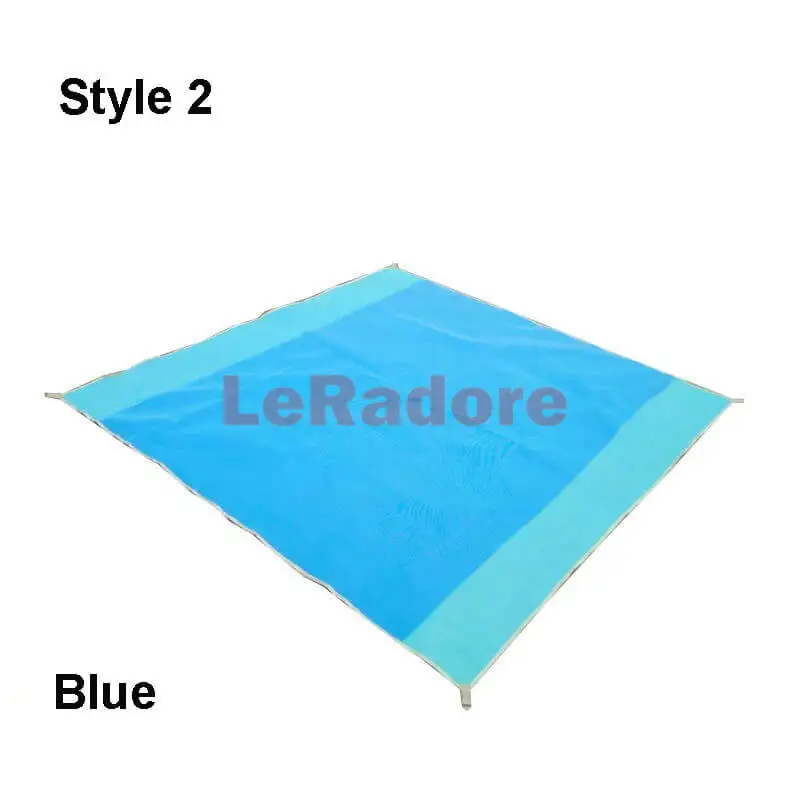 Пляжный коврик с песком Magic Sand Free водонепроницаемый переносной пляжный 4 штифтами