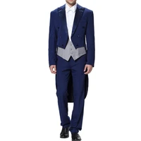 tailor made long coat toxedos mans suits for wedding dinner suit best man wear groom wear three pieces suitjacketpantsvest