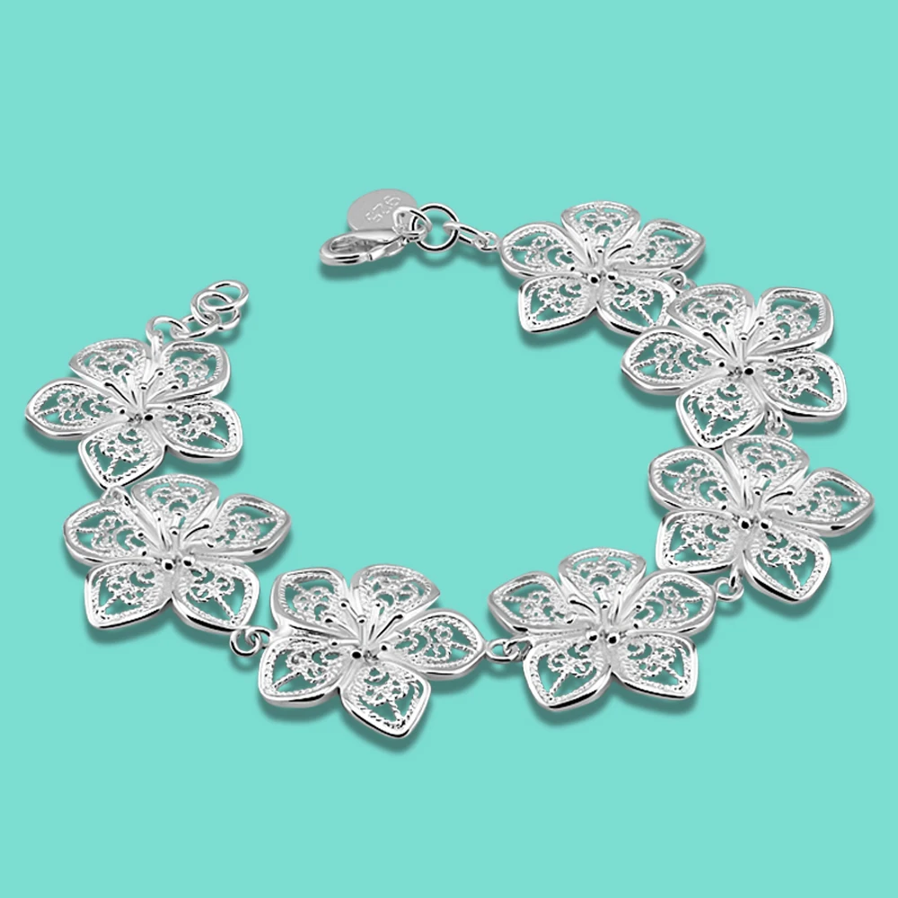 Творческий 925 стерлингового серебра браслет для женщин хорошее ювелирное