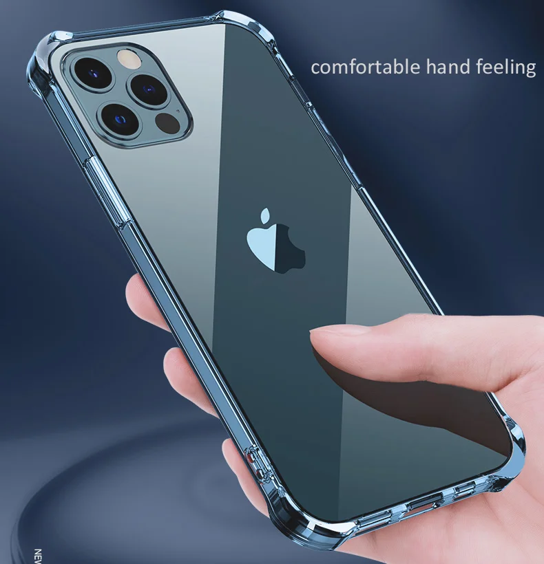 

Luxury Clear Case for iPhone 11 12 Mini Pro X XR XS Max 8 7 6 5C Plus SE 2020 Transparent Shockproof Cover Full Protection Shell