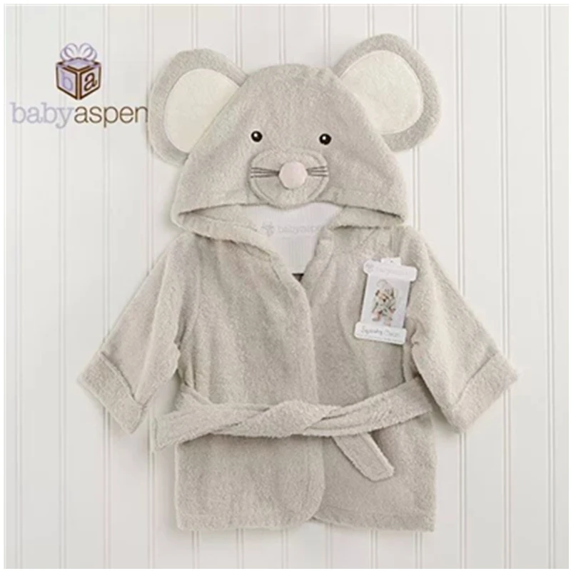 Новый Популярный Детский банный халат с капюшоном из 100% хлопка абсорбирующее