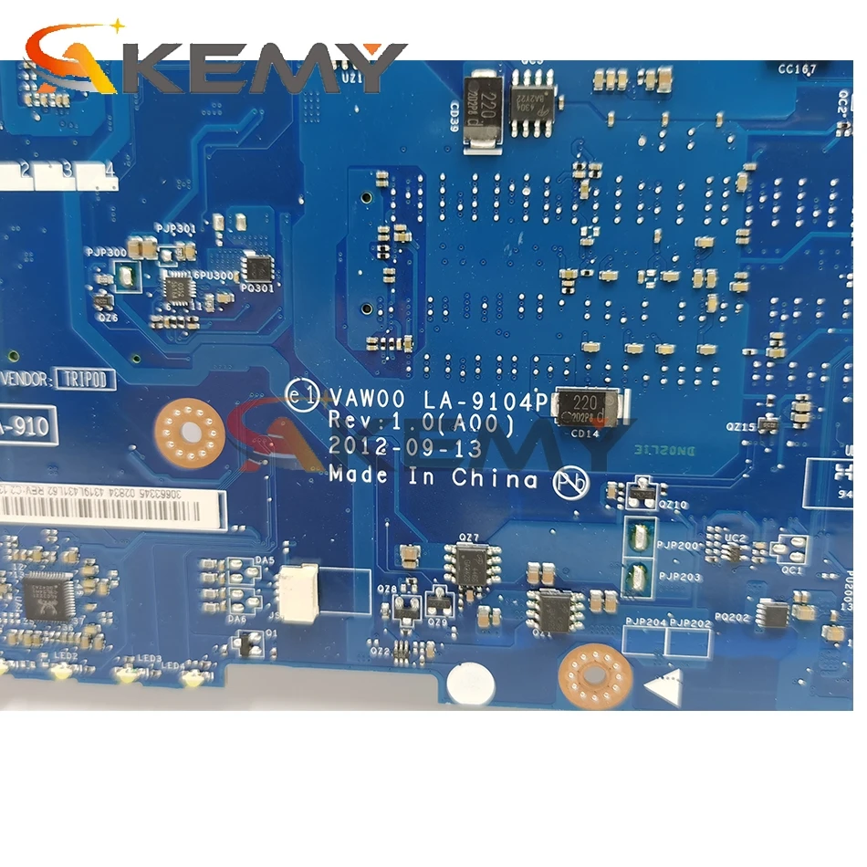 Akemy для Inspiron 3521 Материнская плата ноутбука 03H0VW 3H0VW LA-9104P DDR3 2127U тестирование |