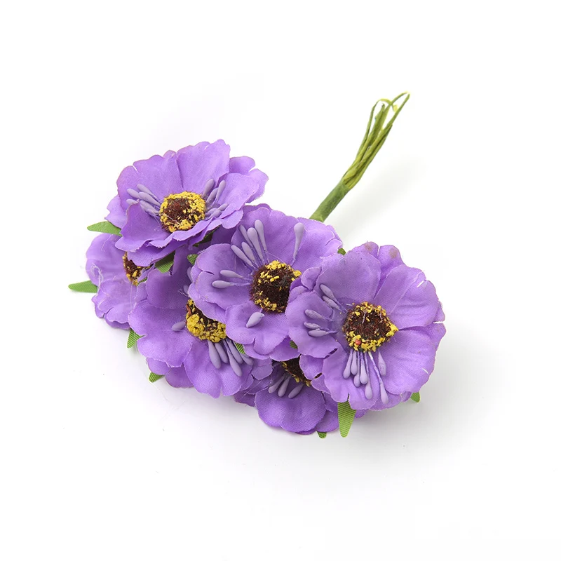 

Искусственные маковые букетики из шелка Nanairo 6шт