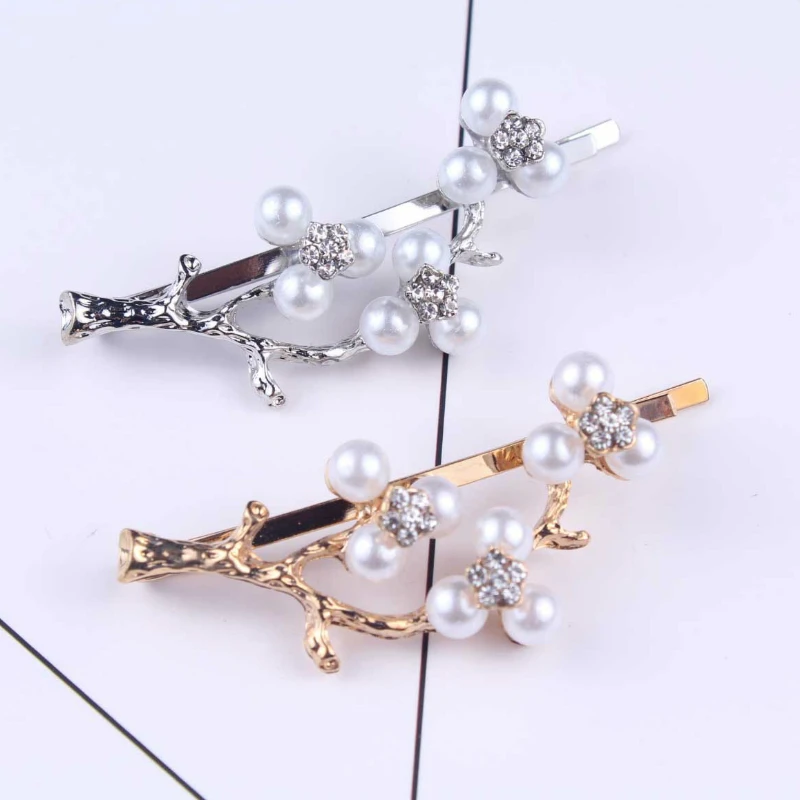 Женские металлические заколки для волос в виде листьев невесты Шпилька с