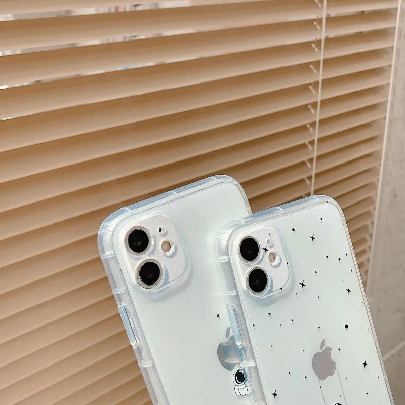 

Full Camera Cover For iPhone XR Phone Cases Astronaut Soft Silicone Case For iPhone 11 12 Mini Pro Max XR X XS 7 8 Plus