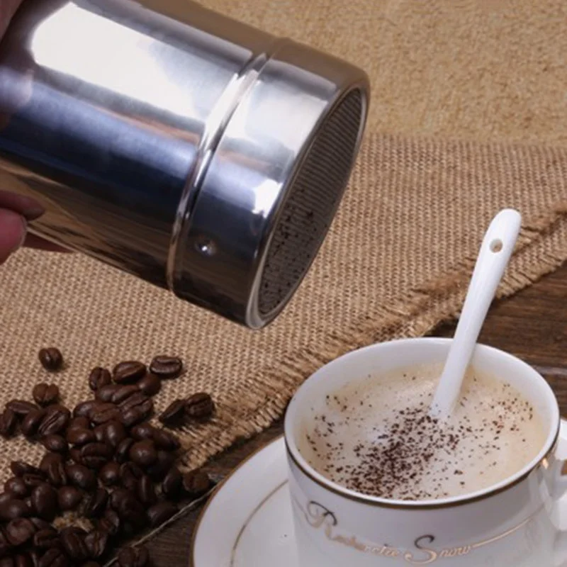 Причудливый кофе порошок Пыльник из нержавеющей стали посыпать какао Корица