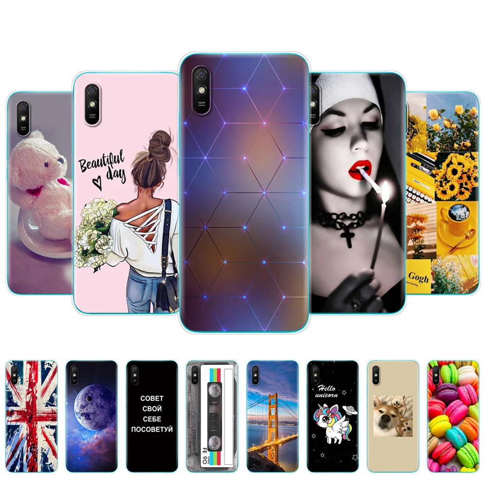 Чехол для xiaomi redmi 9A силиконовый мягкий ТПУ чехол накладка телефона 6 53 дюйма etui