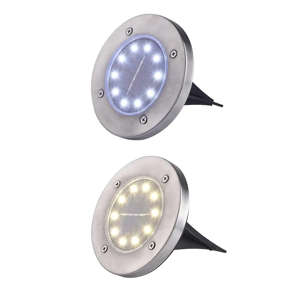 Белый/теплый свет 10 светодисветодиодный на солнечной батарее 3 Вт напольная