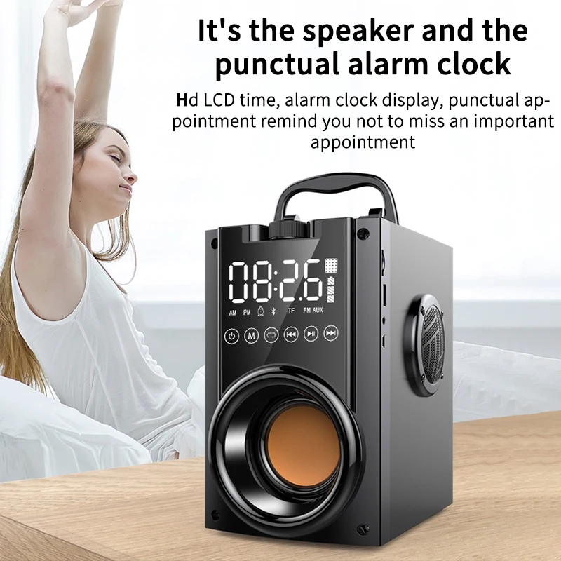 Bluetooth колонка с сабвуфером Портативная Беспроводная большой мощности 2200 мАч