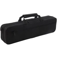 nylon padded flute bag carry case cover shoulder strap 39x7x11cm black