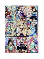 9pcsset acg beauty virtual idol girl refraction sexy girls toys hobbies hobby collectibles game anime collection cards