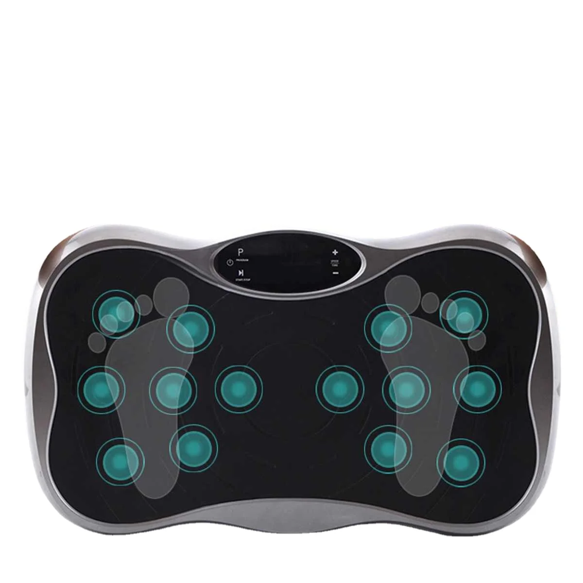 

150KG/330lb Exercise Fitness Slim Vibration Machine Trainer Plate Platform Body Shaper with Resistance Bands for Home