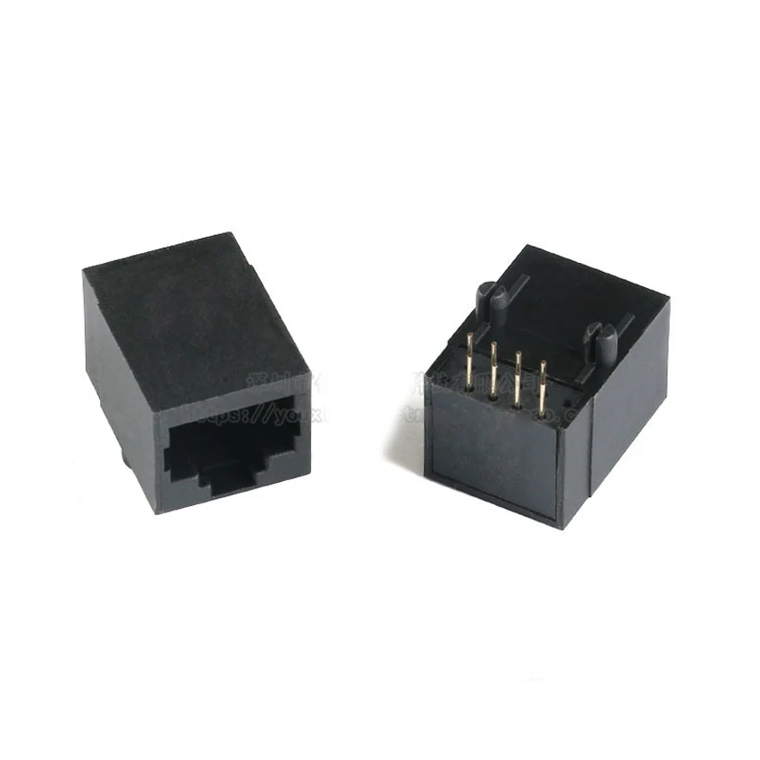 

50 шт./лот RJ45 8P8C гнездовой разъем 59-типа пластиковый монтаж для печатной платы интернет модульный 21 мм