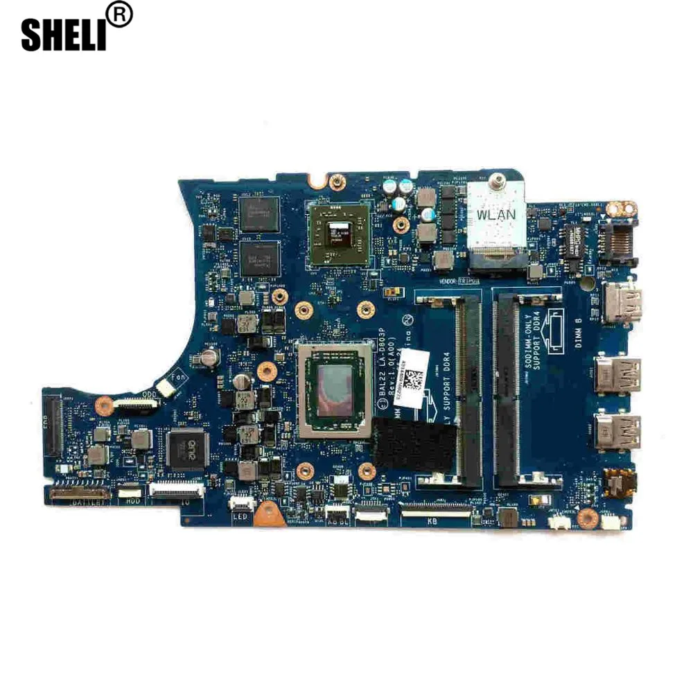 

KPK2C - DSC DDR4 MOTHERBOARD BAL22 LA-D803P w/ FX-9800P 2.7GHz CPU + R7 M445 V2G GPU for Dell Inspiron 15 5565 / 17 5765