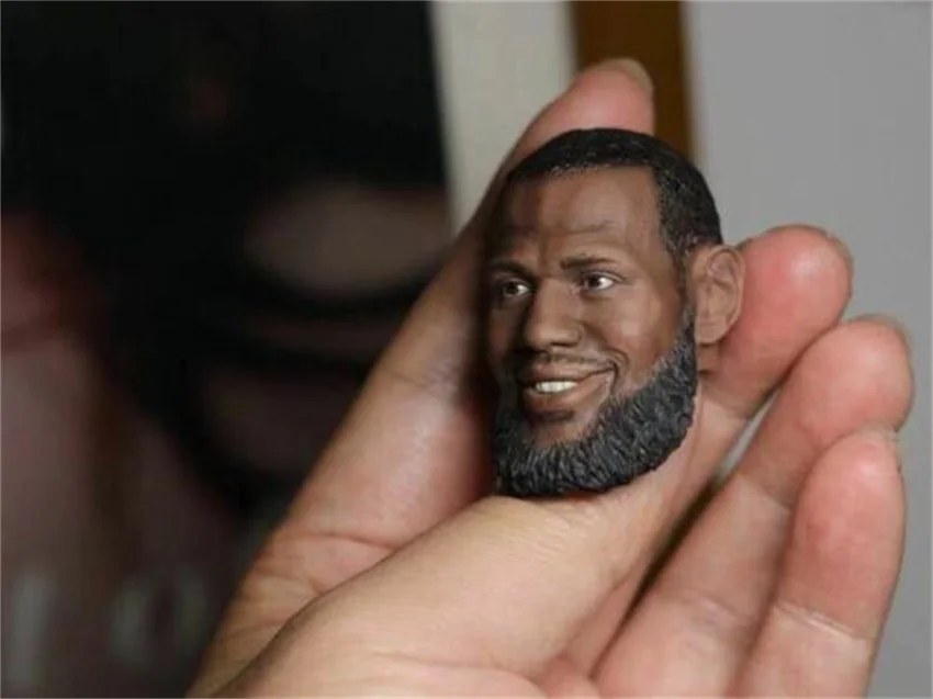 

1/6 Soldier James Black Bearde Head Model Carved Fit 12'' Body Figure Toy Doll