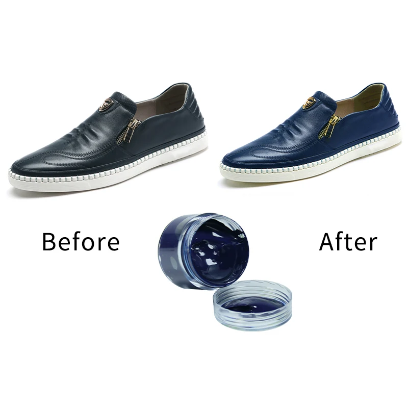 Leather Paint Shoe Cream Coloring for Bag Sofa Seat Scratch 30ml Midnight Blue Leather Dye Repair Re
