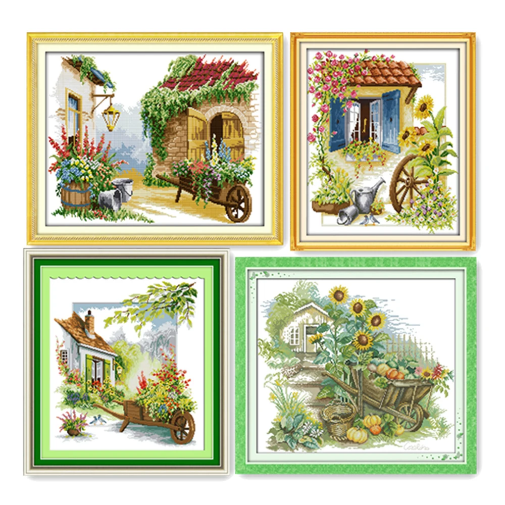 

Everlasting Love Little Float Ecological Cotton Chinese Cross Stitch Kits 11 14CT Stamped DIY Gift New Year Decorations For Home