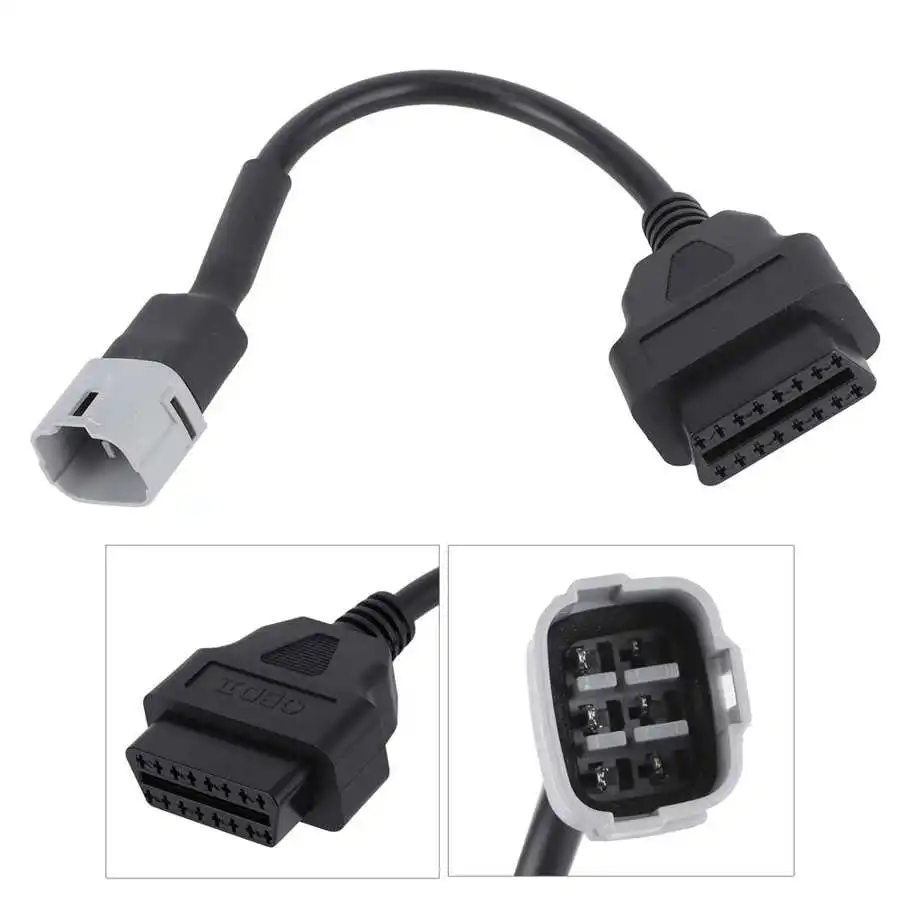 6Pin для OBD2 16 Pin адаптер Suzuki 7000TW мотоцикл сканер 6 контактный разъем кабель