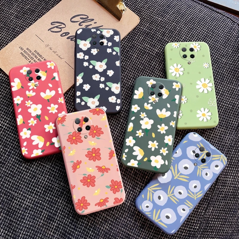 

For Xiaomi MI POCO X2 POCO X3 Pro POCO X3 NFC POCO X3 GT POCO C3 Beautiful flower case silicone fall protector