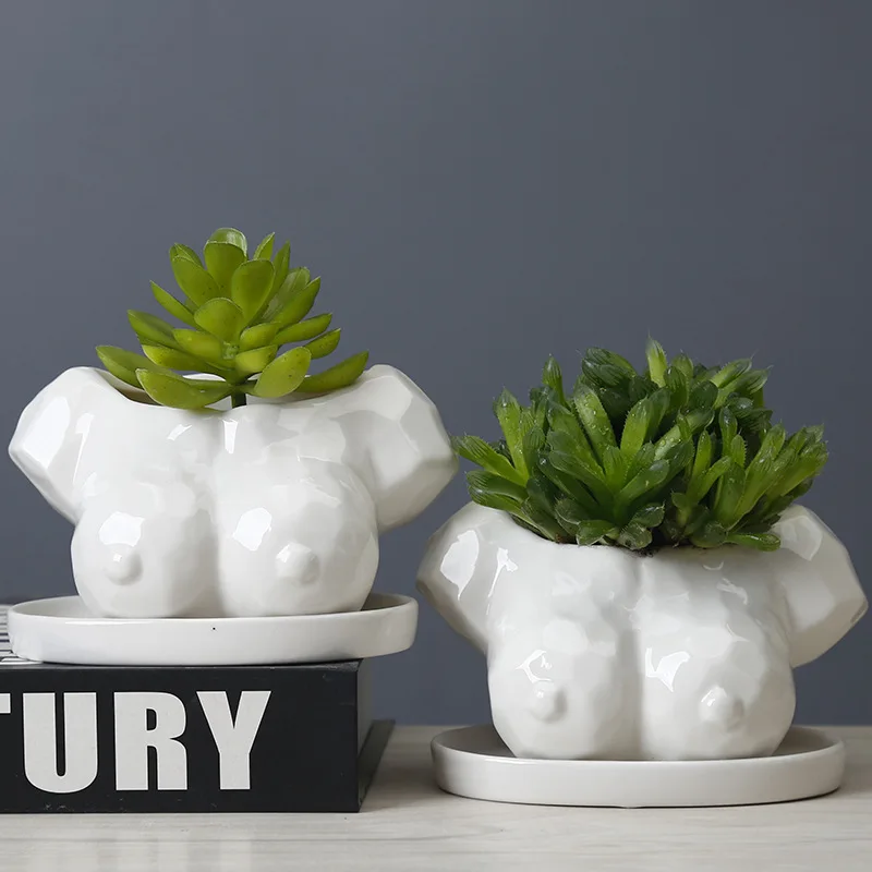 

Керамический цветочный горшок в скандинавском стиле человеческого тела, горшок для улицы, балкона, кактуса, суккулентов, растений, бонсай, горшок, поделки, аксессуары для украшения сада