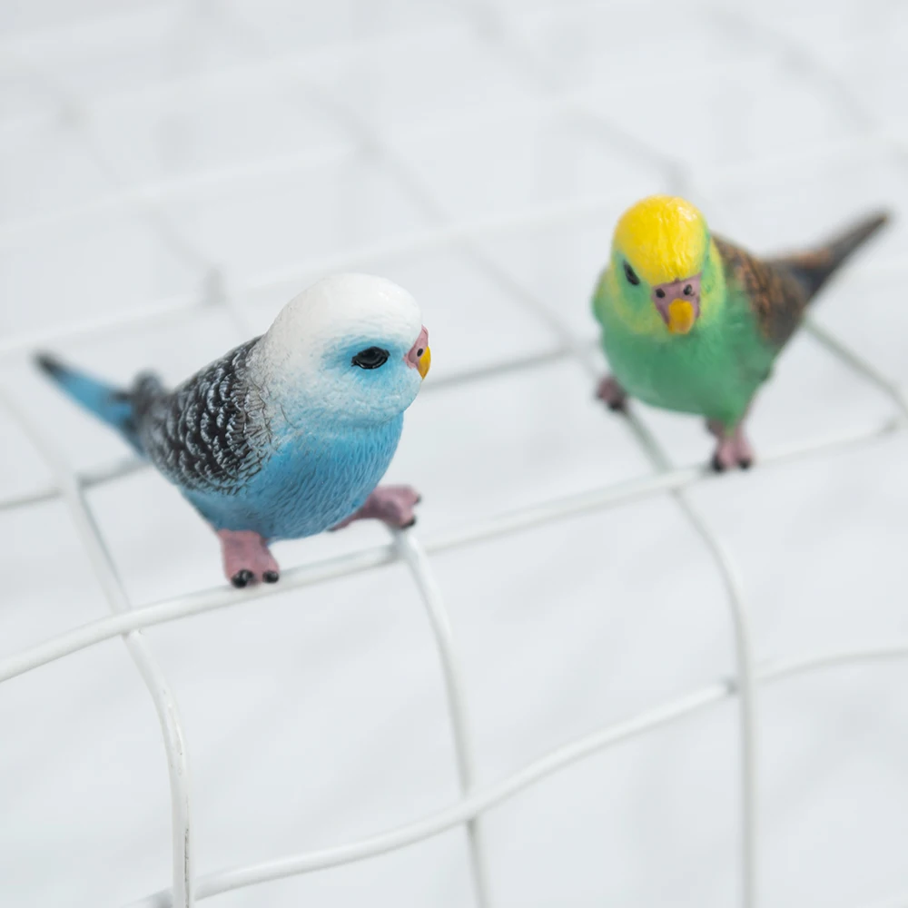 

Creative Simulation Parrot Parakeet Miniature Landscape Ornament Animal Model Lawn Figurine Artificial Bird Photography Props