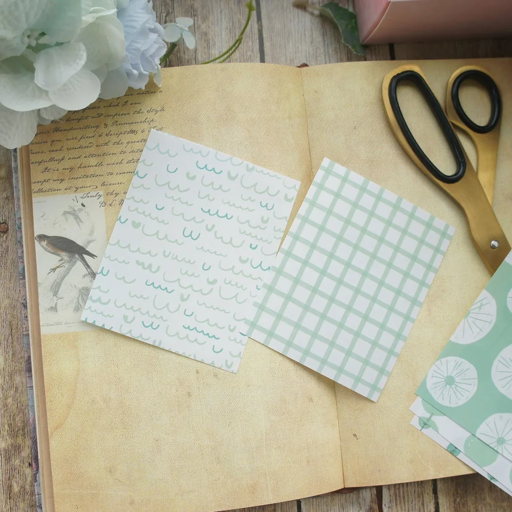30pcs DIY Grassland Green Tree Leave 5 Style Mix Design Paper As Creative Craft Background Scrapbooking Use | Дом и сад
